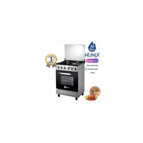 Nunix 60×60 Freestanding Cooker 3G +1E With Electric Oven