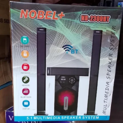 Nobel 5.1CH Home Theater Bass Tallboy Speaker System – NB-2300