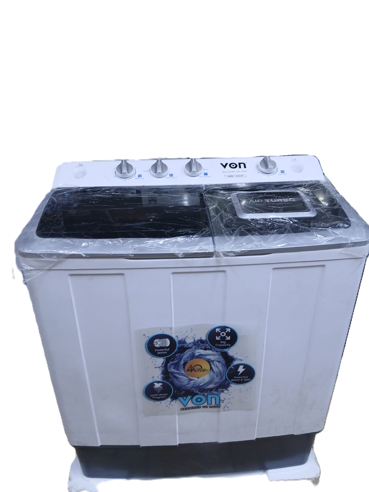 Von 10kg Twin Tub Washing Machine – Semi-Automatic