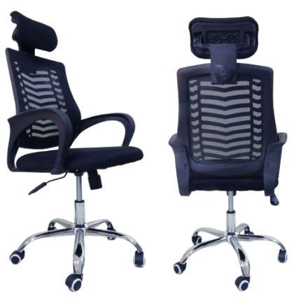 Secretarial Mesh Office Chair with Headrest